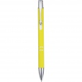 Moneta Druckkugelschreiber aus Aluminium (Blaue Tinte), Gelb