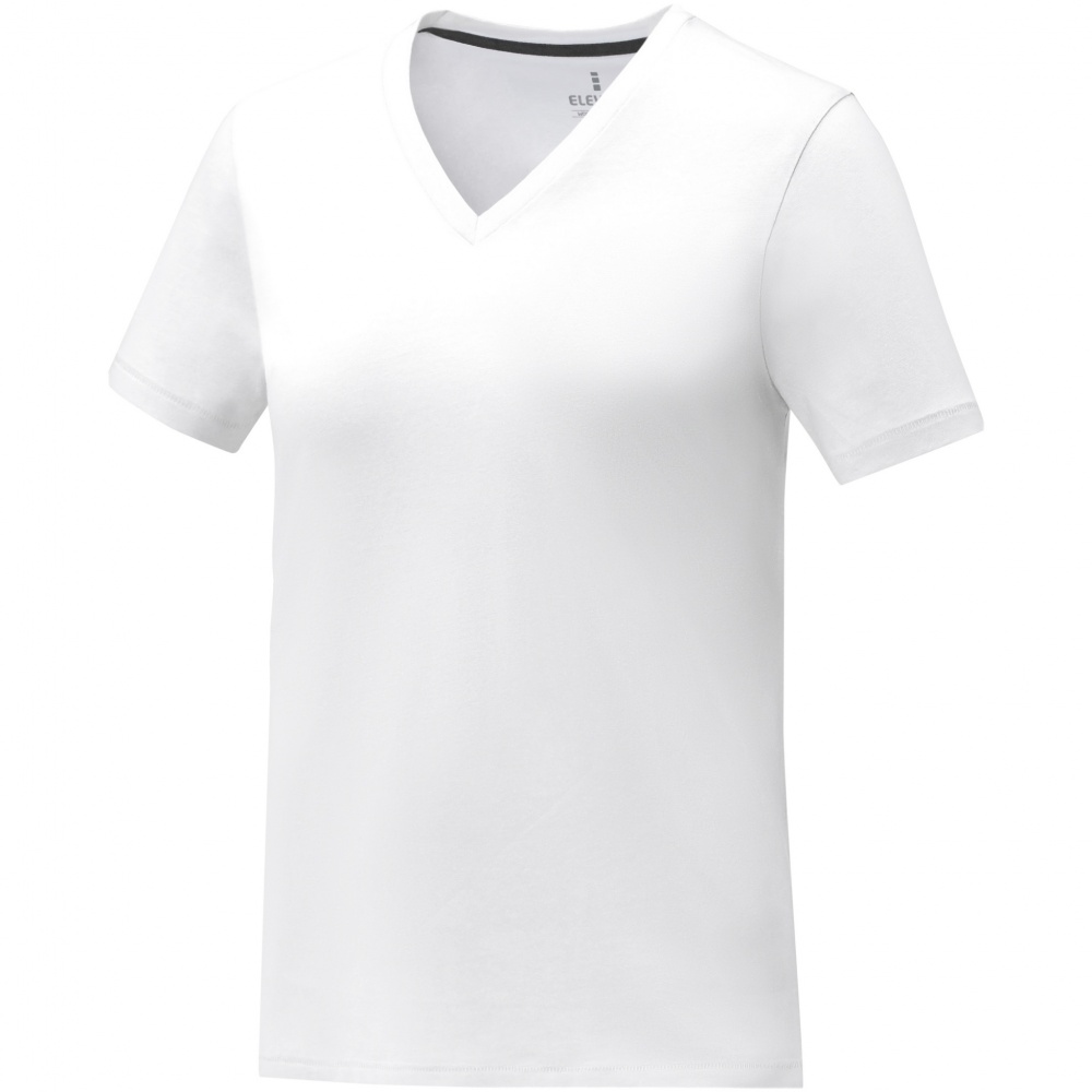 Logotrade Werbegeschenke das Foto: Somoto T-Shirt mit V-Ausschnitt für Damen