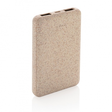 Logotrade werbemittel das Foto: Weizenstroh 5.000 mAh Pocket Powerbank