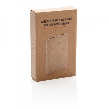 Logotrade werbemittel das Foto: Weizenstroh 5.000 mAh Pocket Powerbank