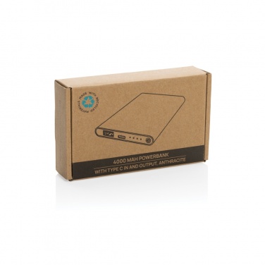 Logotrade werbemittel das Foto: 4.000mAh Type-C Powerbank aus RCS recyeltem ABS & Aluminium