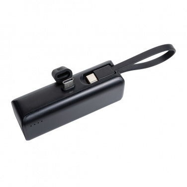Logotrade Firmengeschenke das Foto: Powerlink 3000mah Powerbank aus RCS rPlastic mit USB-C Kabel