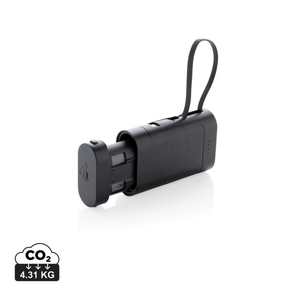Logotrade Werbegeschenke das Foto: CycleCell 10.000mah Powerbank mit herausnehmbarer Batterie