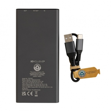 Logotrade Werbegeschenke das Foto: Terra RCS recycelte 18W-Aluminium-Powerbank 10.000mAh
