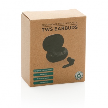 Logotrade Geschäftsgeschenke das Foto: TWS Ohrhörer aus RCS Standard recyceltem Kunststoff