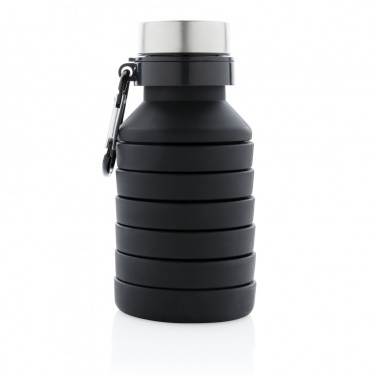 Logotrade Geschäftsgeschenke das Foto: Auslaufgeschützte faltbare Silikonflasche