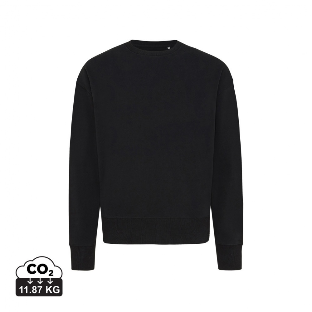 Logotrade Firmengeschenke das Foto: Iqoniq Kruger Relax-Rundhals-Sweater aus recycelt. Baumwolle