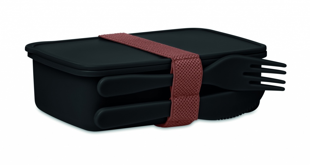 Logotrade Werbeartikel das Foto: Lunchbox mit Besteck