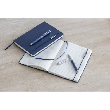 Logotrade Geschäftsgeschenke das Foto: Legato Elegance A5 Hardcover Notizbuch mit Tintenroller Set