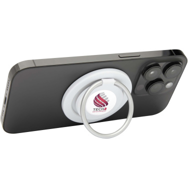 Logotrade Werbegeschenke das Foto: Albali Magnetische Smartphonehalterung  aus recyceltem Kunststoff mit Ringständer