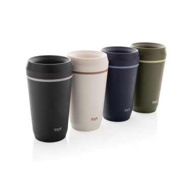 Logotrade Firmengeschenke das Foto: Topl-Becher aus rec. Kunststoff mit 360-Grad-Deckel 354ml
