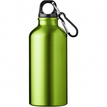 Logotrade promotional giveaway picture of: Oregon 400 ml aluminium water bottle with carabiner