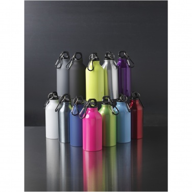 Logotrade promotional item image of: Oregon 400 ml matte water bottle with carabiner