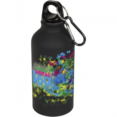 Logotrade promotional merchandise picture of: Oregon 400 ml matte water bottle with carabiner