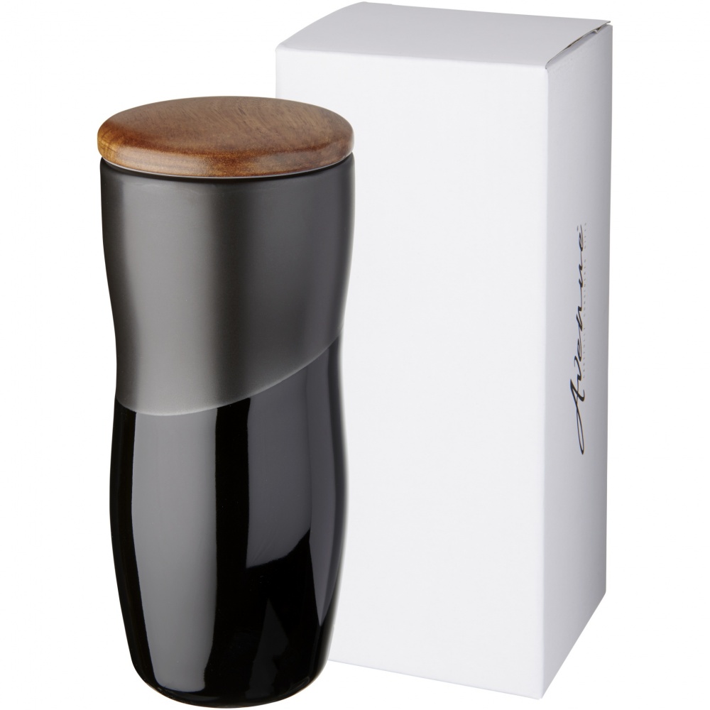 Logotrade promotional giveaway image of: Double-walled ceramic tumbler Reno 370 ml