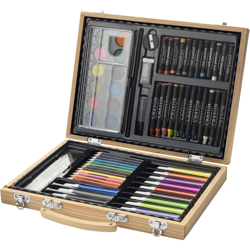 Logo trade advertising products image of: Rainbow 67-piece colouring set