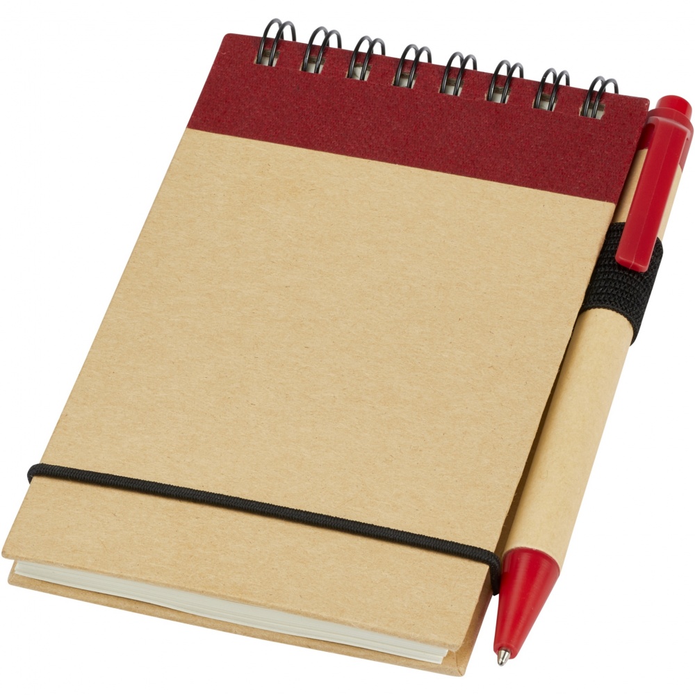 Logotrade promotional merchandise picture of: Zuse A7 recycled jotter notepad with pen