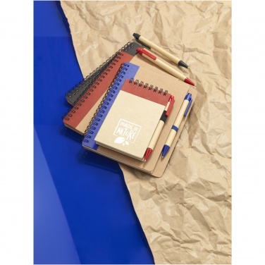 Logo trade promotional giveaway photo of: Zuse A7 recycled jotter notepad with pen