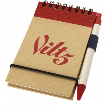 Logo trade business gifts image of: Zuse A7 recycled jotter notepad with pen