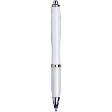 Logo trade promotional giveaway photo of: Nash ballpoint pen with coloured barrel and grip