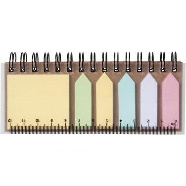 Logotrade promotional merchandise photo of: Spinner spiral notebook with coloured sticky notes