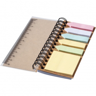 Logo trade promotional items picture of: Spinner spiral notebook with coloured sticky notes