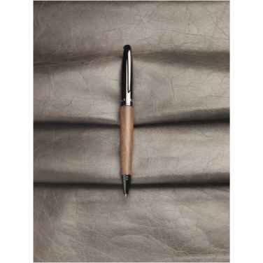 Logo trade promotional giveaways image of: Loure wood barrel ballpoint pen
