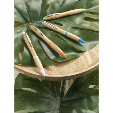 Logo trade business gift photo of: Nash bamboo ballpoint pen