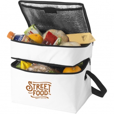 Logo trade promotional items image of: Oslo 2-zippered compartments cooler bag 13L