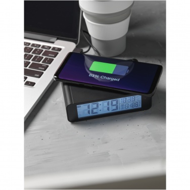 Logo trade corporate gifts image of: Seconds 5W wireless charging clock