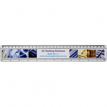 Logotrade promotional item image of: Ellison 30 cm plastic insert ruler