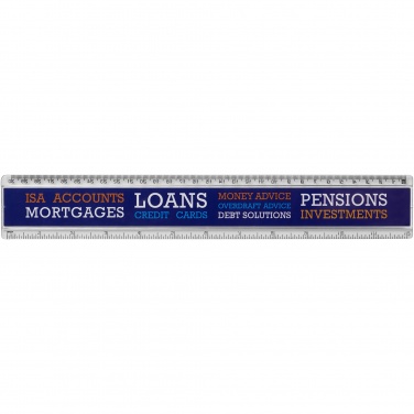 Logo trade promotional gifts picture of: Ellison 30 cm plastic insert ruler