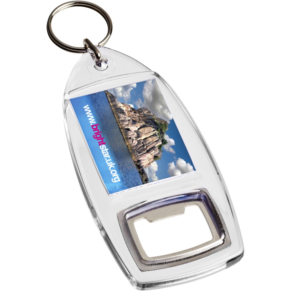 Logo trade promotional item photo of: Jibe R1 bottle opener keychain