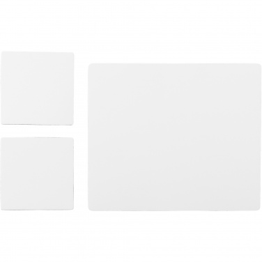 Logo trade promotional items image of: Q-Mat® mouse mat and coaster set combo 3