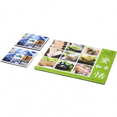 Logo trade promotional products image of: Q-Mat® mouse mat and coaster set combo 3