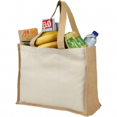 Logo trade advertising product photo of: Varai 320 g/m² canvas and jute shopping tote bag 23L