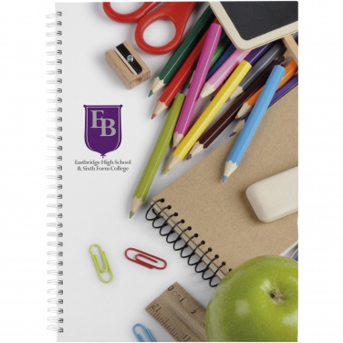 Logo trade promotional products image of: Wire-o A4 notebook hard cover