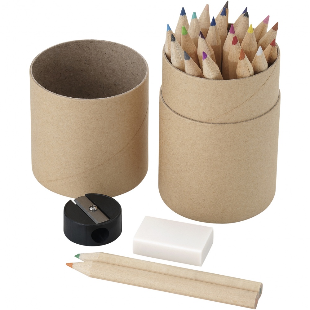 Logo trade promotional giveaways picture of: Woodby 26-piece coloured pencil set