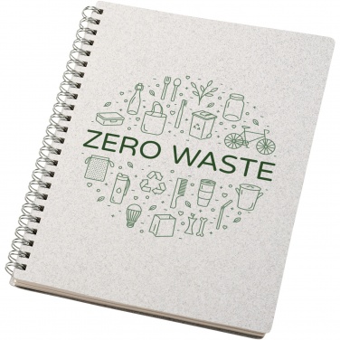 Logo trade corporate gifts image of: Bianco A5 size wire-o notebook