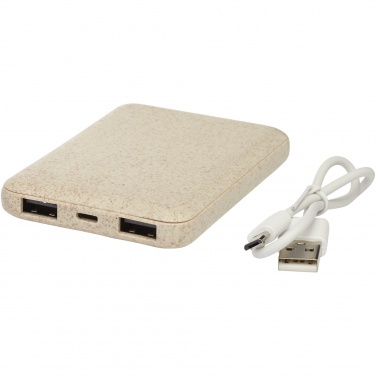 Logotrade promotional products photo of: Asama 5000 mAh wheat straw power bank