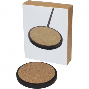 Logotrade advertising products photo of: Kivi 10W limestone/cork wireless charging pad