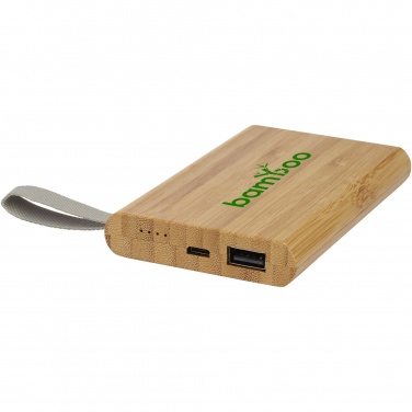 Logo trade business gifts image of: Tulda 5000 mAh bamboo power bank