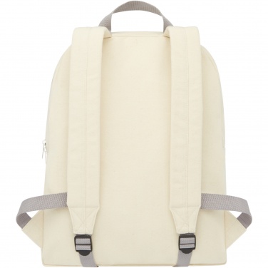 Logo trade advertising product photo of: Pheebs 450 g/m² recycled cotton and polyester backpack 10L