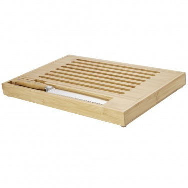 Logotrade promotional product image of: Pao bamboo cutting board with knife
