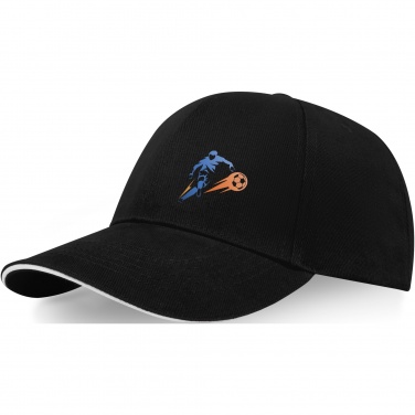 Logo trade business gifts image of: Topaz 6 panel GRS recycled sandwich cap