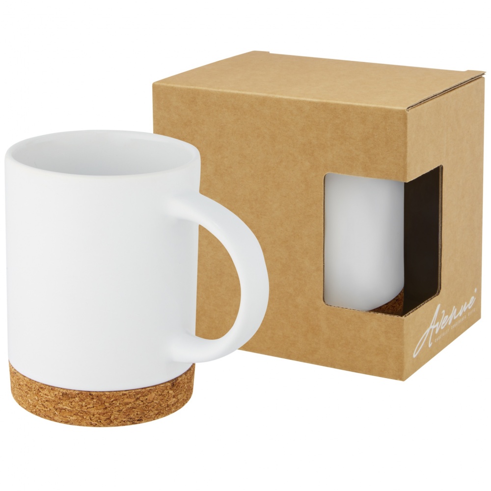 Logo trade corporate gifts picture of: Neiva 425 ml ceramic mug with cork base