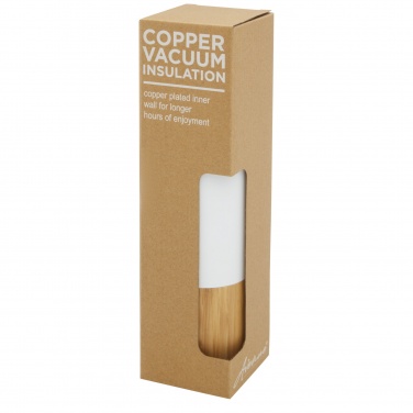 Logo trade promotional giveaway photo of: Torne 540 ml  stainless steel bottle with bamboo outer wall