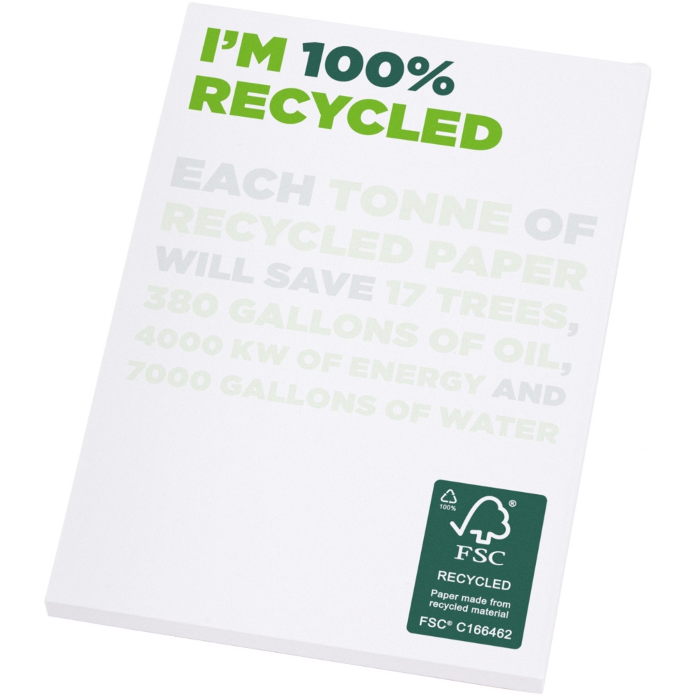 Logo trade promotional merchandise photo of: Desk-Mate® A7 recycled notepad