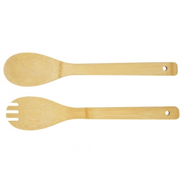 Logo trade promotional giveaways picture of: Argulls bamboo salad bowl and tools