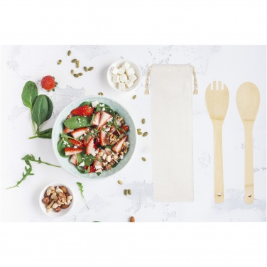 Logotrade promotional product image of: Endiv bamboo salad spoon and fork